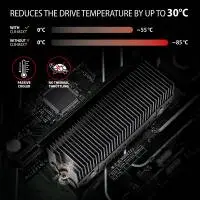 Охладител за SSD диск AXAGON CLR-M2XT Passive, M.2 SSD, 80mm SSD, ALU body
