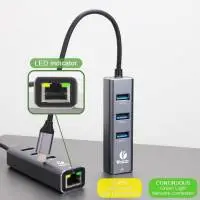 VCom докинг станция Docking USB Type-C to USB3.0 x 3 + LAN - DH311B