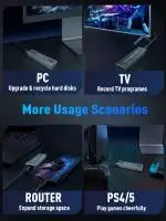 VCom външна кутия за диск Storage Case - M.2 NVMe/SATA/NGFF M/B key - 10Gbps USB3.1 Type-C/A - CU850SN