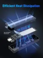 VCom външна кутия за диск Storage Case - M.2 NVMe/SATA/NGFF M/B key - 10Gbps USB3.1 Type-C/A - CU850SN