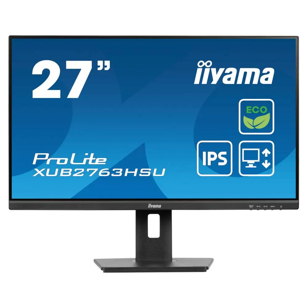 Монитор IIYAMA XUB2763HSU-B1, 27", IPS, FHD 1920x1080, 100Hz, 3ms, USB, HDMI, DP