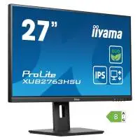 Монитор IIYAMA XUB2763HSU-B1, 27", IPS, FHD 1920x1080, 100Hz, 3ms, USB, HDMI, DP