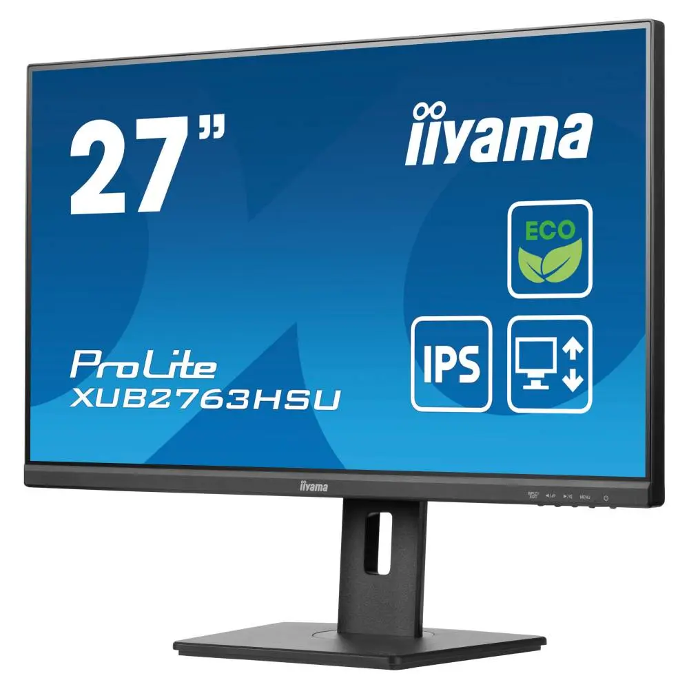 Монитор IIYAMA XUB2763HSU-B1, 27", IPS, FHD 1920x1080, 100Hz, 3ms, USB, HDMI, DP