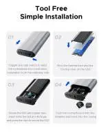 Apacer външна кутия за диск Storage - Case - M.2 NVMe M-key 10 Gbps, Silicone Protective Case, USB-C/A - AXM2-G2-V1-GY