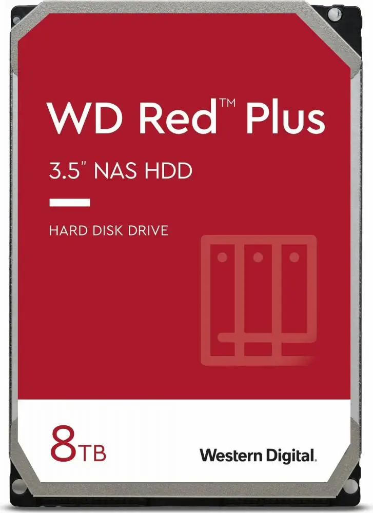 Твърд диск WD Red Plus 8TB 3.5" 5640rpm 256MB cache SATA 6Gb/s - WD80EFPX