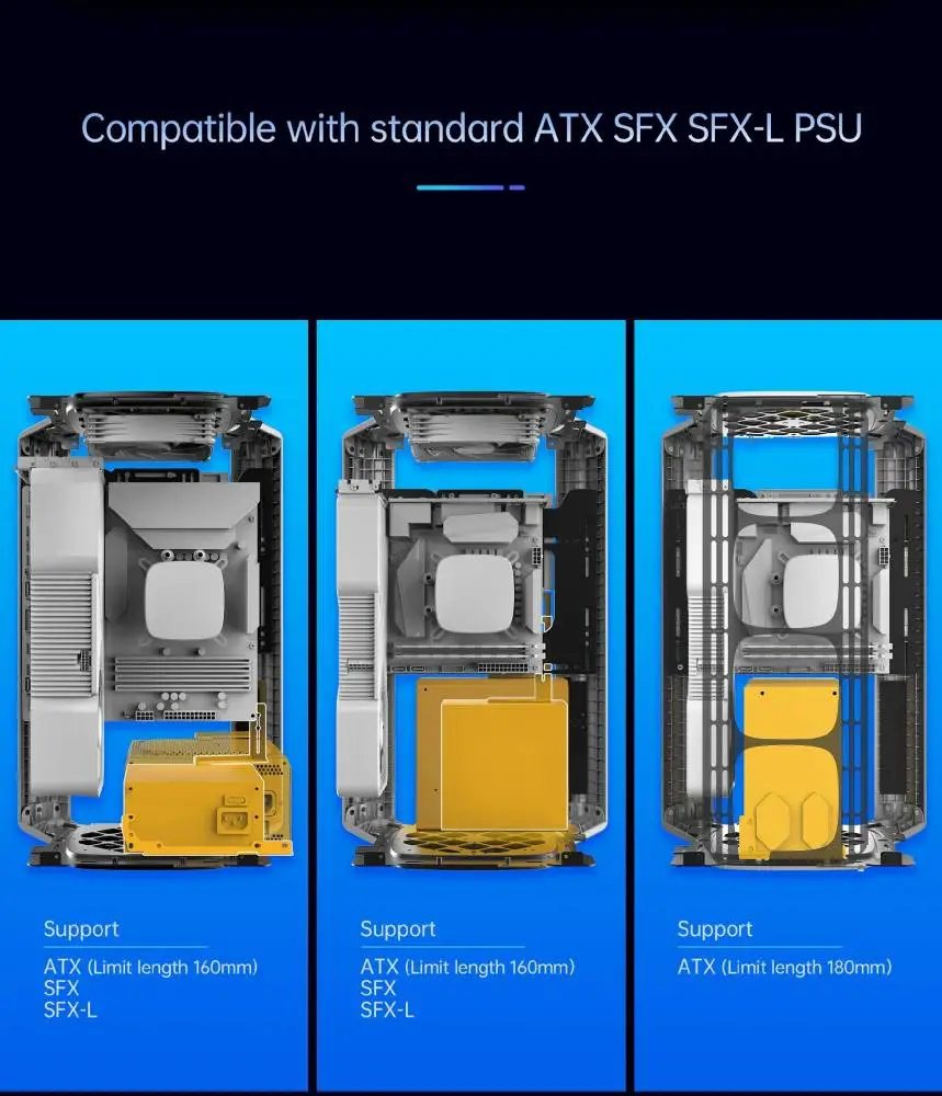Кутия Geometric Future Model 2 THE ARK Mesh Black Case mATX