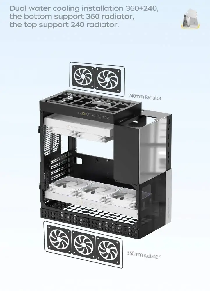 Кутия Geometric Future Model 4 Caliburn Case EATX