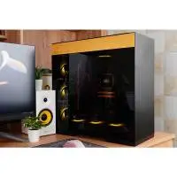 Кутия Geometric Future Model 8 CowBoy Black/Gold Case EATX