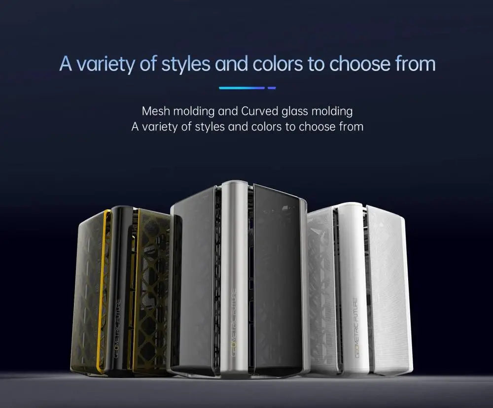 Кутия Geometric Future Model 2 THE ARK Mesh White Case mATX