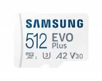 Карта памет Samsung EVO Plus, microSDXC, UHS-I, 512GB, Адаптер