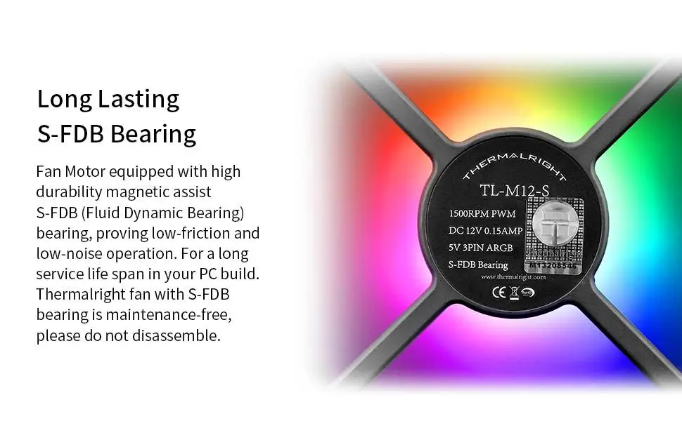 Вентилатор Thermalright TL-M12-S Infinity Mirror aRGB Lighting Black Fan 120mm