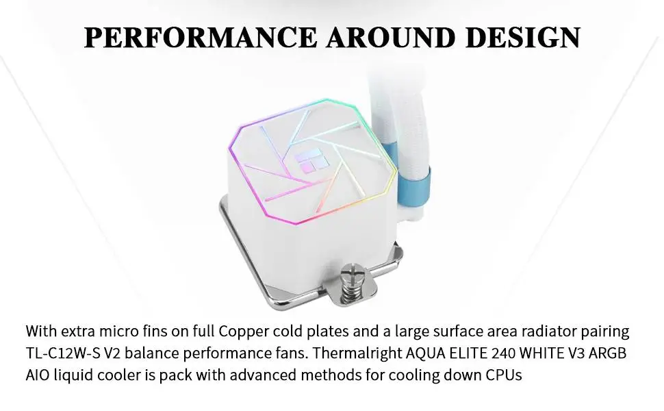 Водно охлаждане Thermalright Aqua Elite 240 White A-RGB V3 Water Cooling