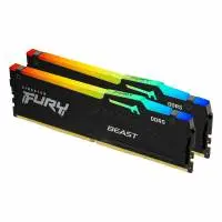 Памет Kingston FURY Beast RGB Black 32GB (2x16GB) DDR5 6000MHz CL36 - KF560C36BBE2AK2-32