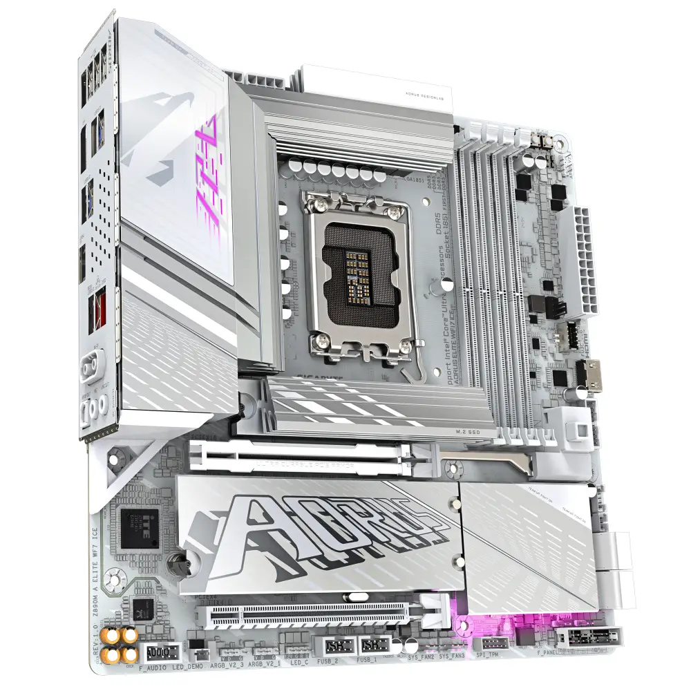 Дънна платка GIGABYTE Z890M AORUS ELITE WIFI 7 ICE LGA1851