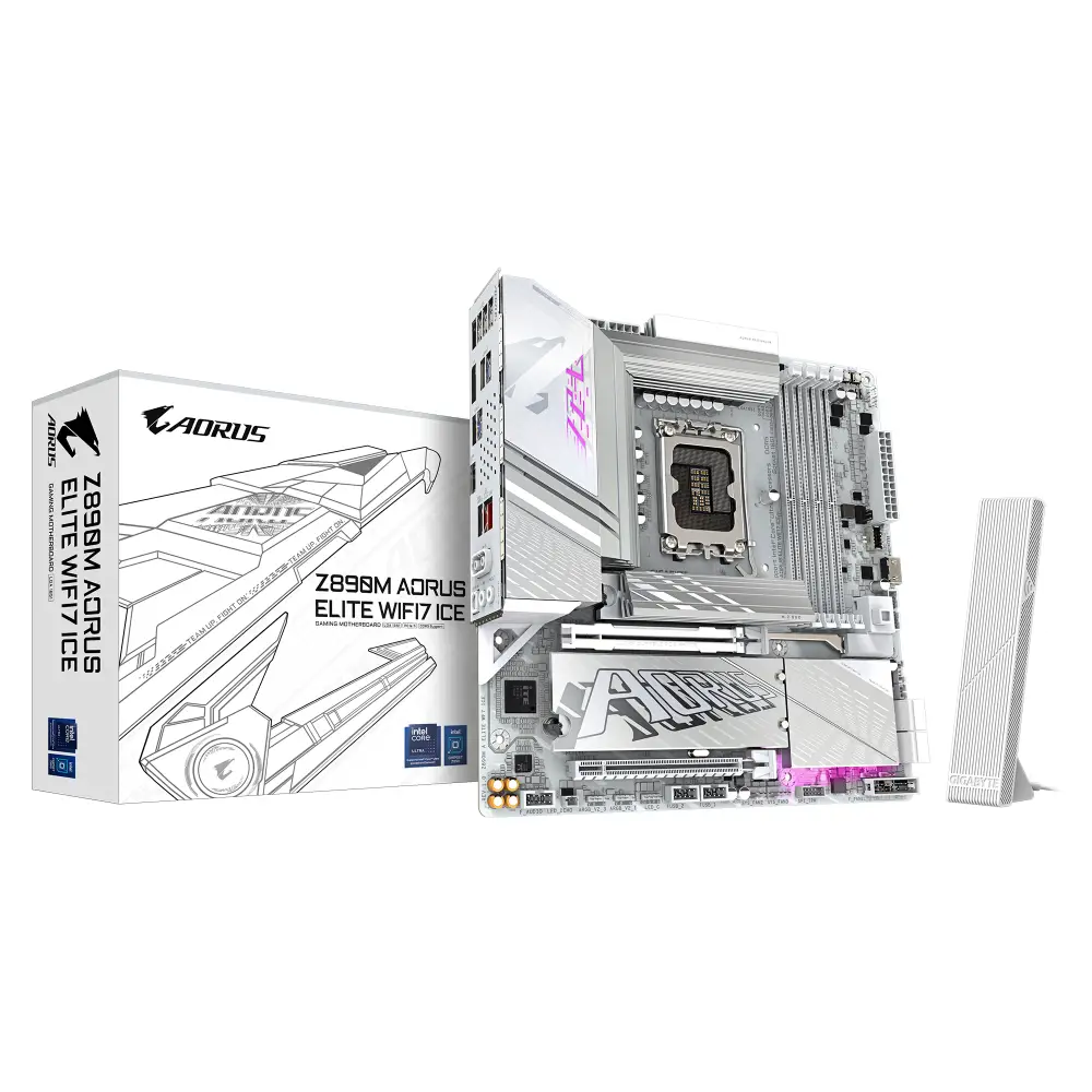 Дънна платка GIGABYTE Z890M AORUS ELITE WIFI 7 ICE LGA1851
