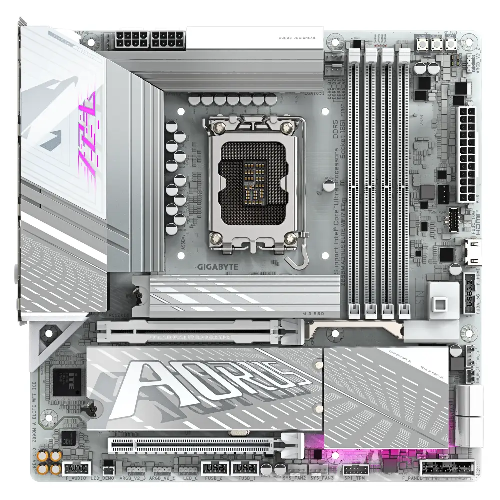 Дънна платка GIGABYTE Z890M AORUS ELITE WIFI 7 ICE LGA1851