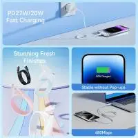 Vention кабел Cable USB 2.0 Type-C to Lighting 1m White - LAKWF