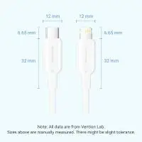 Vention кабел Cable USB 2.0 Type-C to Lighting 1m White - LAKWF
