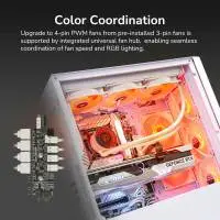 Кутия Cougar UNIFACE RGB Mid-Tower Case White - CGR-5C78W-RGB