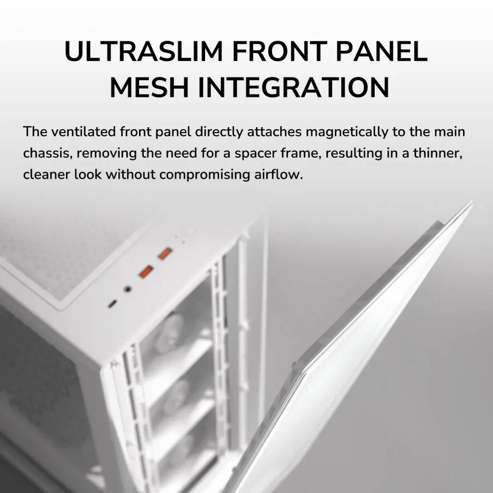 Кутия Cougar MX220 RGB White Mid-Tower Case - CGR-2AC8W-RGB