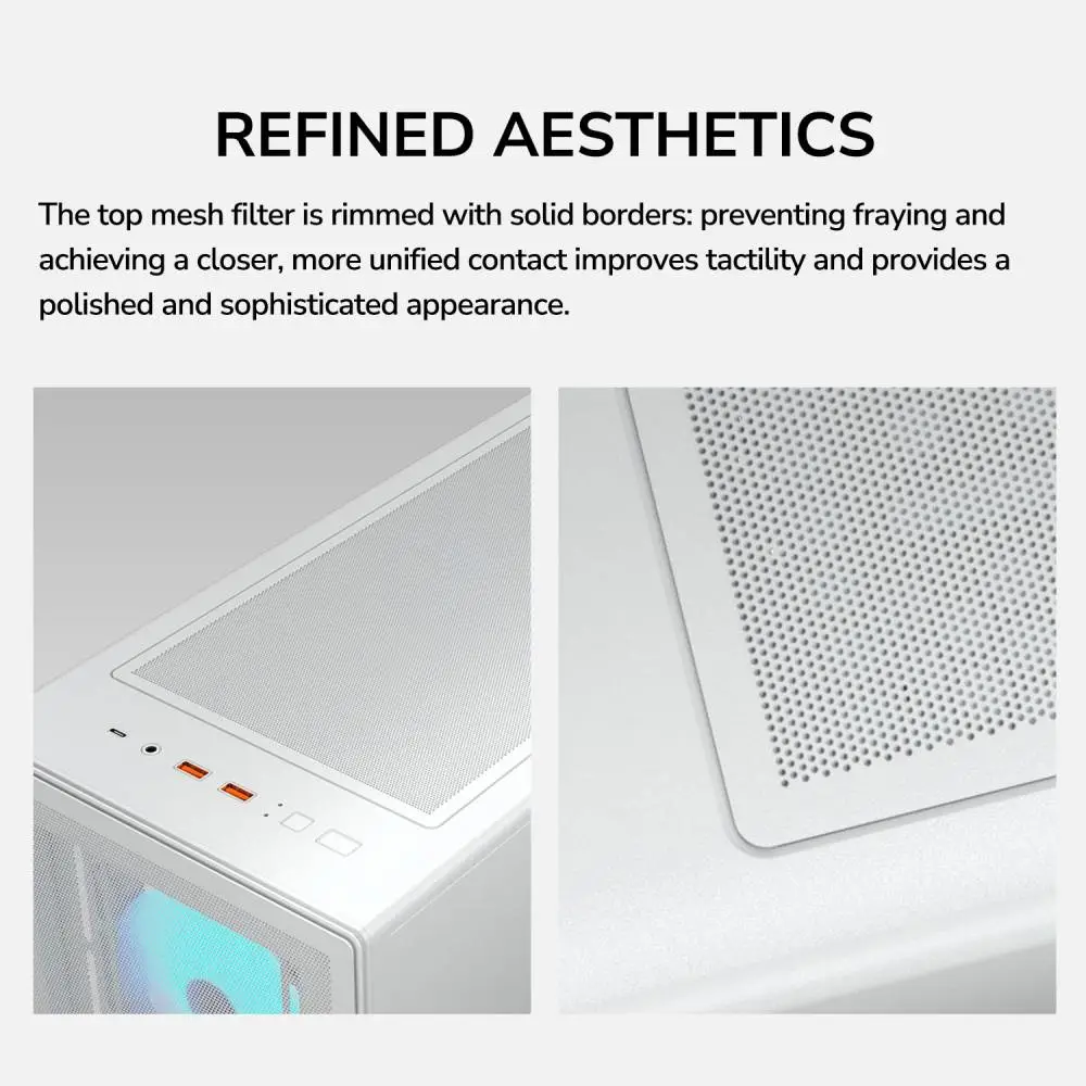 Кутия Cougar MX220 RGB White Mid-Tower Case - CGR-2AC8W-RGB