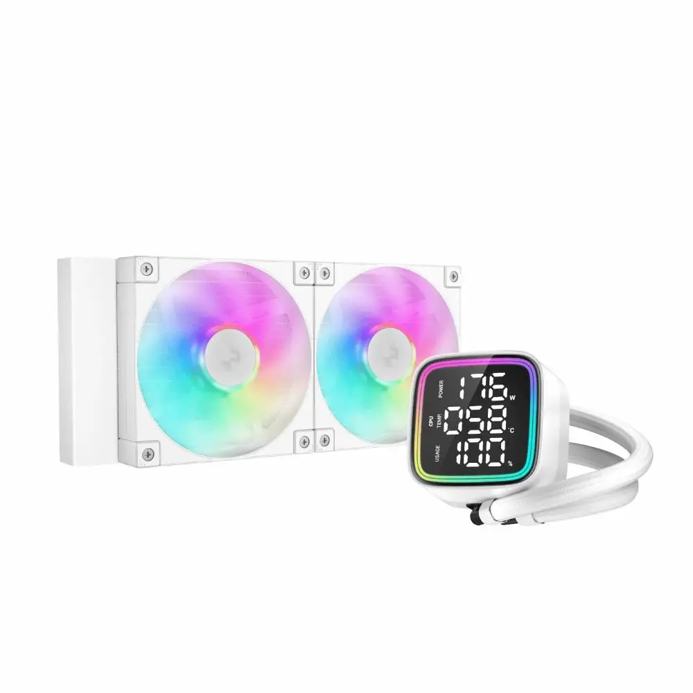 Водно охлаждане DeepCool LD240 WH Water Cooling LED Display ARGB