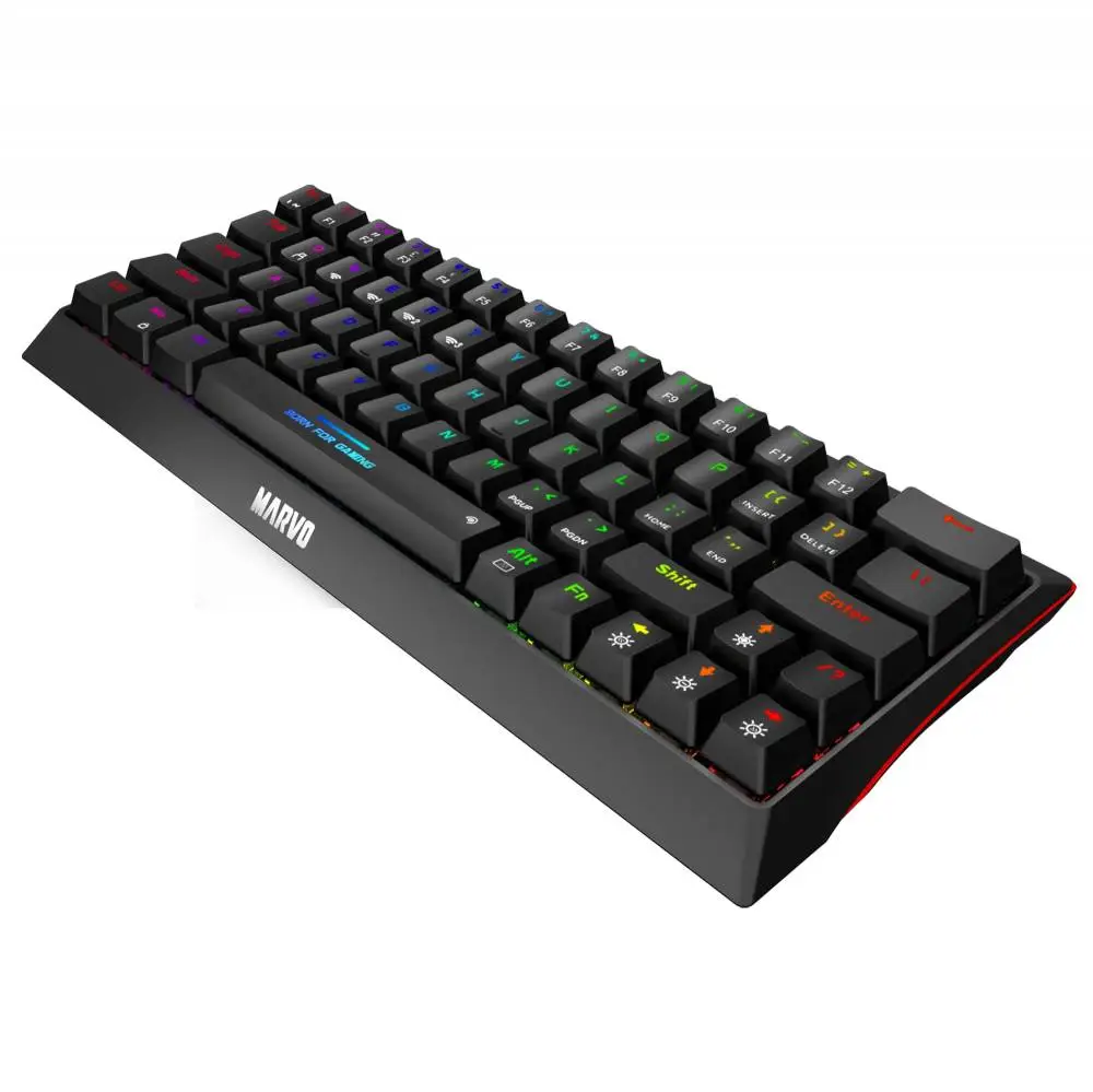 Геймърска mehani`na клавиатура Marvo Hecate 61WR Black - KG962W-R - Bluetooth 5.0, 63 keys