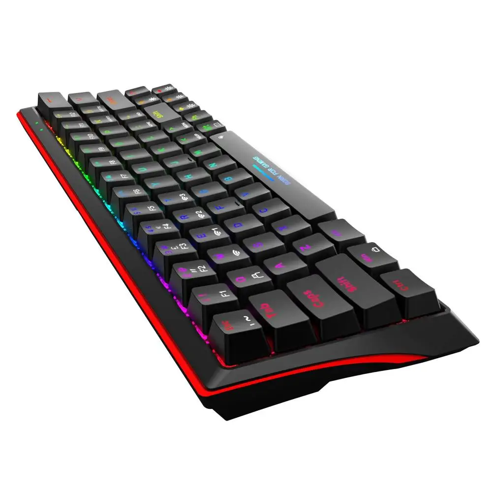 Геймърска mehani`na клавиатура Marvo Hecate 61WR Black - KG962W-R - Bluetooth 5.0, 63 keys