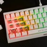 Геймърска клавиатура Marvo Hecate 61R WH - KG962G White - RED switches, RGB