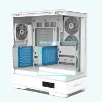 Zalman кутия Case ATX - P50 DS White - Digital Display, Addressable RGB