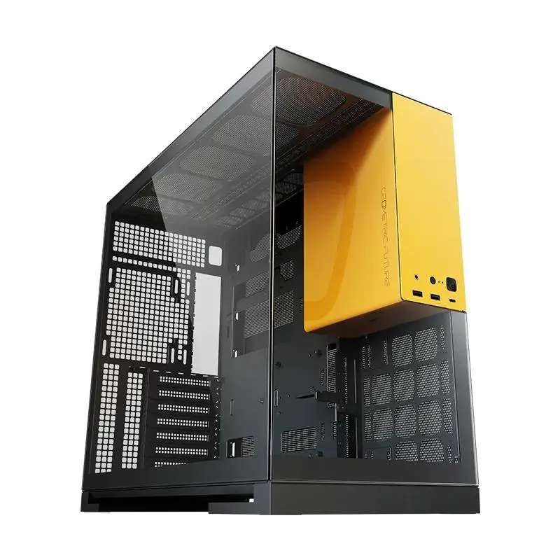 Кутия Geometric Future Model 5 Black/Yellow Case EATX - 1AM5WKBY00100