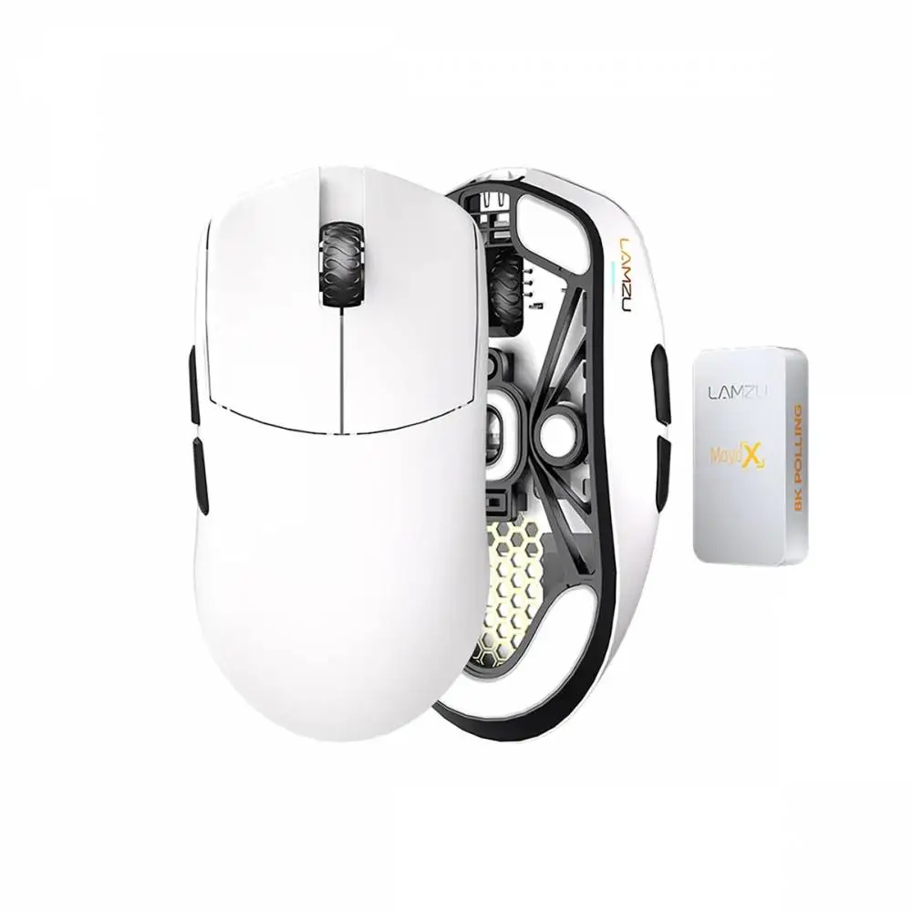 Геймърска мишка Lamzu MAYA X 8K - White
