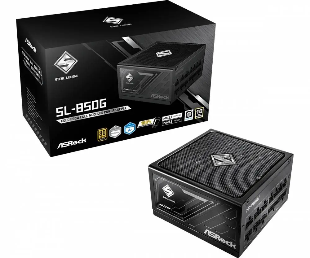 Захранване Asrock SL-850G 850W 80 Plus Gold PSU ATX 3.1, PCIe 5.1