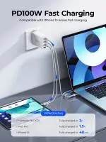 Orico кабел Cable USB C-to-C PD 100W Charging 1.0m White - CDX-100CC-WH