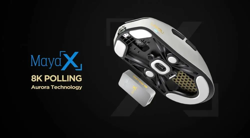 Геймърска мишка Lamzu MAYA X 8K - Wireless Gaming Mouse - Cloud Grey