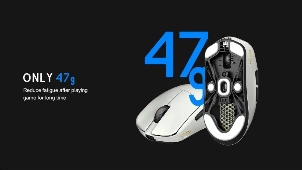 Геймърска мишка Lamzu MAYA X 8K - Wireless Gaming Mouse - Cloud Grey
