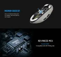 Геймърска мишка Lamzu MAYA X 8K - Wireless Gaming Mouse - Purple Shadow