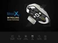 Геймърска мишка Lamzu MAYA X 8K - Wireless Gaming Mouse - Purple Shadow