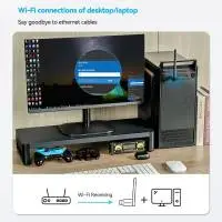 Безжичен адаптер Vention WiFi USB adapter Dual Band, 650Mbps, Black - KDTB0
