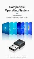 Безжичен адаптер Vention WiFi USB adapter, 200Mbps, 802.11n, Black - KDRB0
