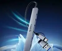 Orico хъб HUB USB-C/USB-A 7 port - USB3.0 x 1, USB2.0 x 6 - YSA2-U3-GY