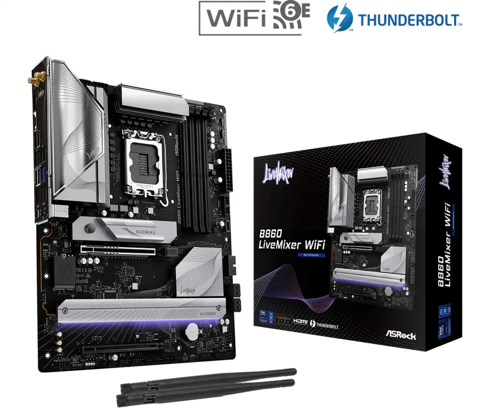 Дънна платка ASRock B860 LiveMixer WIFI 6E LGA1851