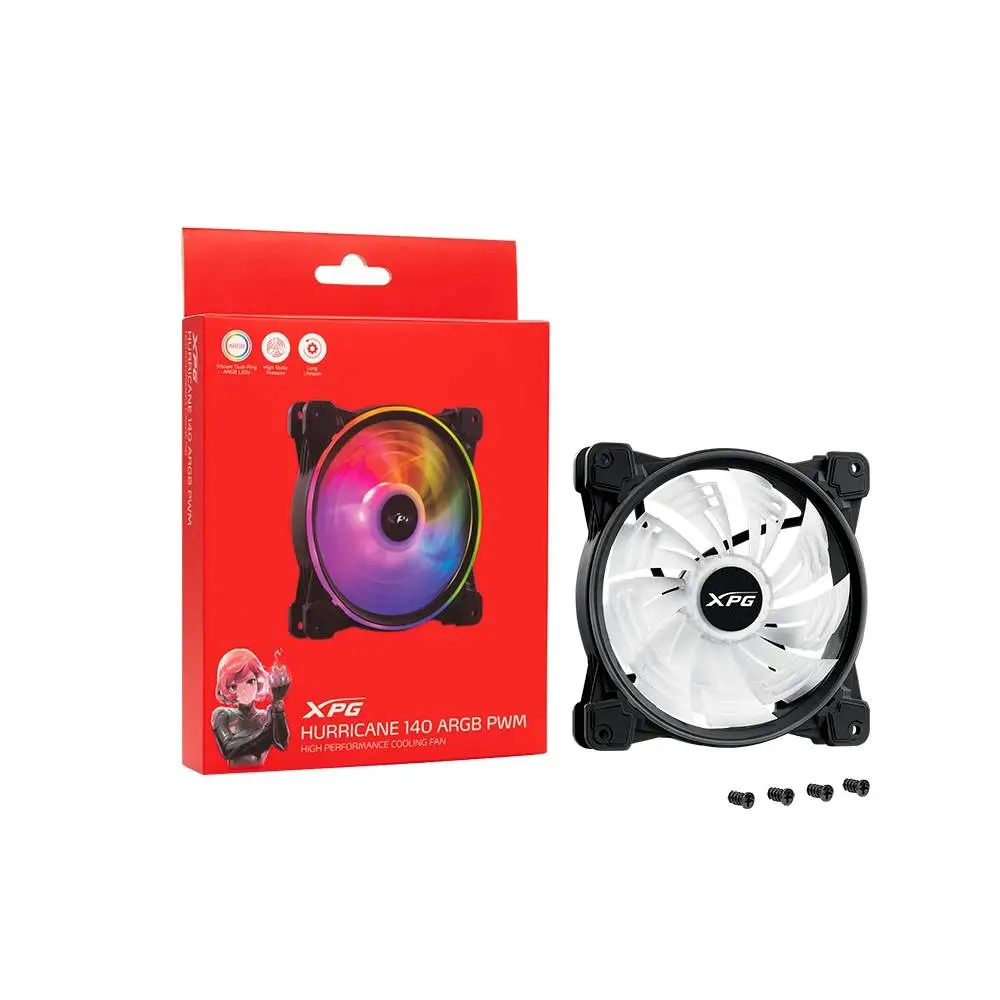 Вентилатор ADATA HURRICANE 140 ARGB PWM Black