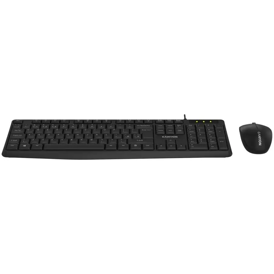 Клавиатура с мишка CANYON SET-W01 Keyboard+Mouse Wireless Black EN/BG
