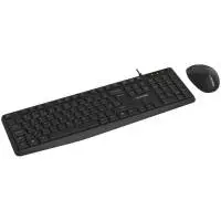 Клавиатура с мишка CANYON SET-W01 Keyboard+Mouse Wireless Black EN/BG