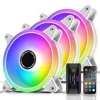 Вентилатори EZDIY-FAB Moonlight White RGB PWM 120mm - 3 Pack