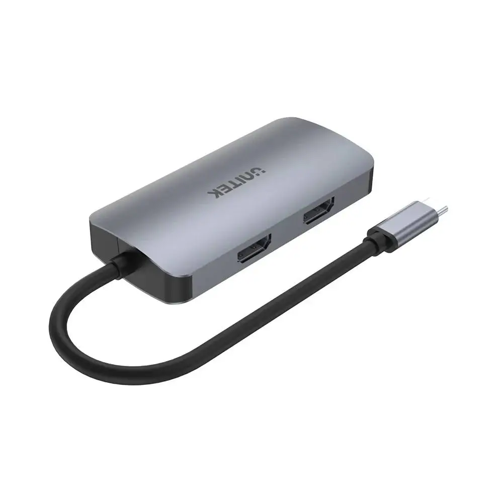 Unitek докинг станция Docking Station Type-C 5-in-1 - uHUB P5 Trio D1051A - USB-C PD100W x 1, HDMI x 2, VGA, USB3.0 x 1