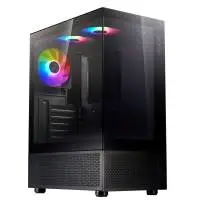 Кутия ADATA INVADER X MINI Black Mid-Tower Case, 5 x 120 mm ARGB Fans