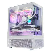 Кутия ADATA INVADER X MINI White Mid-Tower Case, 5 x 120 mm ARGB Fans