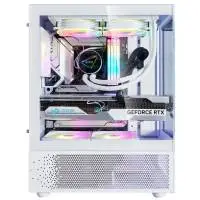 Кутия ADATA INVADER X MINI White Mid-Tower Case, 5 x 120 mm ARGB Fans